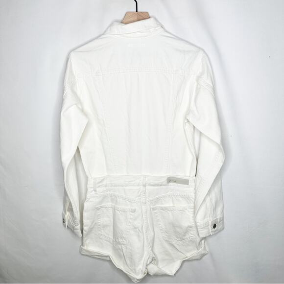 GRLFRND Renata White Denim Romper in Size XS - Picture 7 of 7